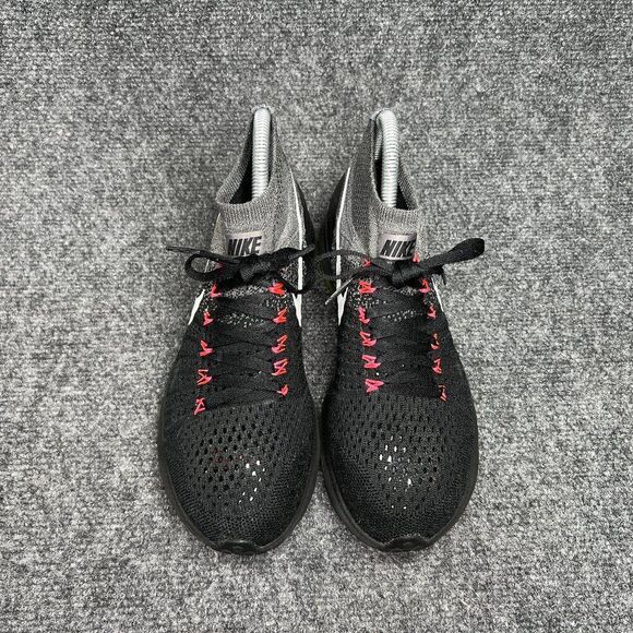 Nike Zoom‎ All Out Flyknit Running Shoes Women's Size 7 Black Volt Athletic Run - Picture 3 of 12